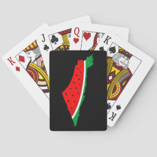 Palästina Karte Watermelon Symbol der Freiheit Spielkarten