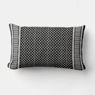 Palästina Kufiya Black Keffiyeh Tapestry Lendenkissen