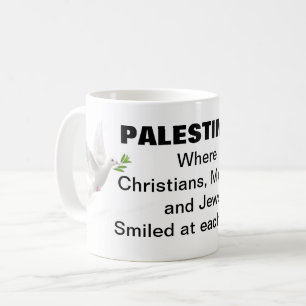 Palästina... lächelte sich an kaffeetasse