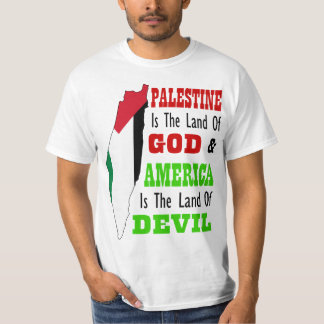 Palästina land of God America land of devil T-Shirt