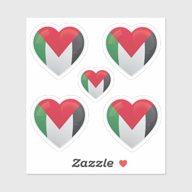 Palästina-Liebe-Symbol Aufkleber (Blatt)