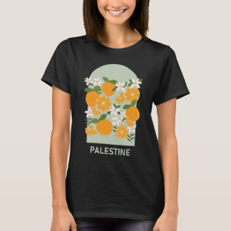 Palästina-Orangen lebhaftes, farbenfrohes Design T-Shirt