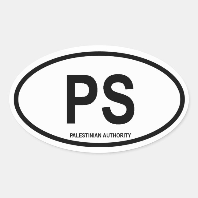 Palästina Ovaler Aufkleber (Vorderseite)