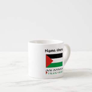 Palästina Palästinensische Flagge Schwarz Personal Espressotasse