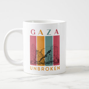 Palästina-Solidaritäts-Riesen-Tasse – Gaza Unzerbr Jumbo-Tasse
