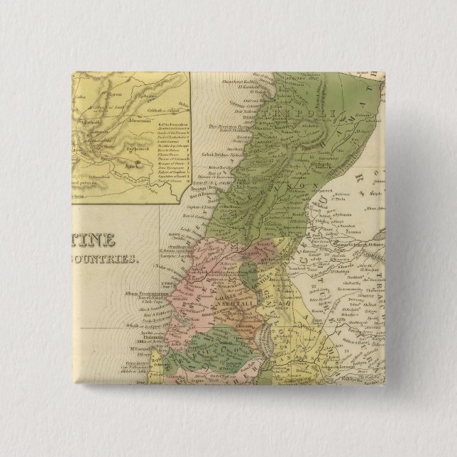 Palästina und angrenzende Länder Button (Vorderseite)