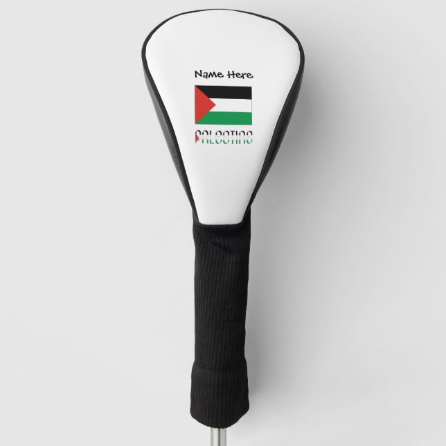Palästina und palästinensische Flagge mit Ihrem Na Golf Headcover (Vorderseite)