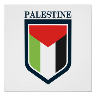 Palästina und palästinensisches Flaggenposter Poster
