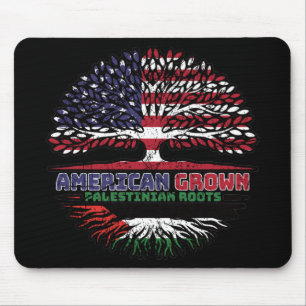 Palästina - USA - Tree Roots Flag Mousepad