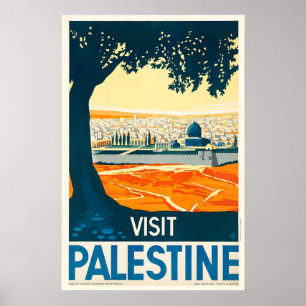 Palästina Vintage-Reiseposter-Druck Poster