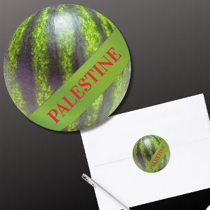 Palästina-Wassermelone-Friedenssicherungsgaza Runder Aufkleber