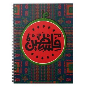 Palästina-Wassermelone-Palästina arabisches Wort"ف Notizblock