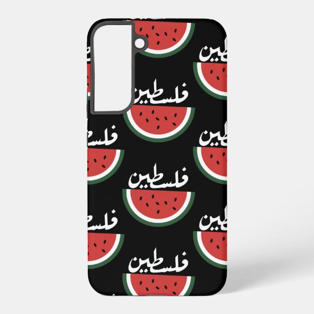 Palästina-Wassermelone-Palästina-arabisches Wort"ف Samsung Galaxy Hülle (Rückseite)
