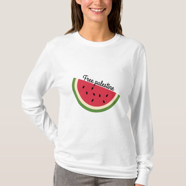 Palästina-Wassermelone T-Shirt (Vorderseite)
