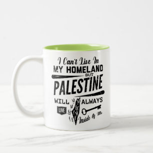Palästina wird immer innerhalb von Me-Blk leben Zweifarbige Tasse