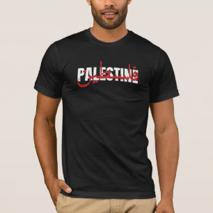 Palästina Word Arabisch und Englisch Wordart- Text T-Shirt
