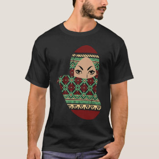 Palästinafädchen mit Kreuzstich Hijab T-Shirt