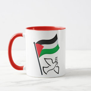 Palästinafahne ف س ط ن Friedenstaube ل   Freie Pal Tasse