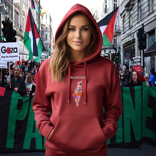 Palästinaflüchtlinge für Frauen Hoodie (Palestine March, Free Palestine,  Cease Fire, No To Genocide)