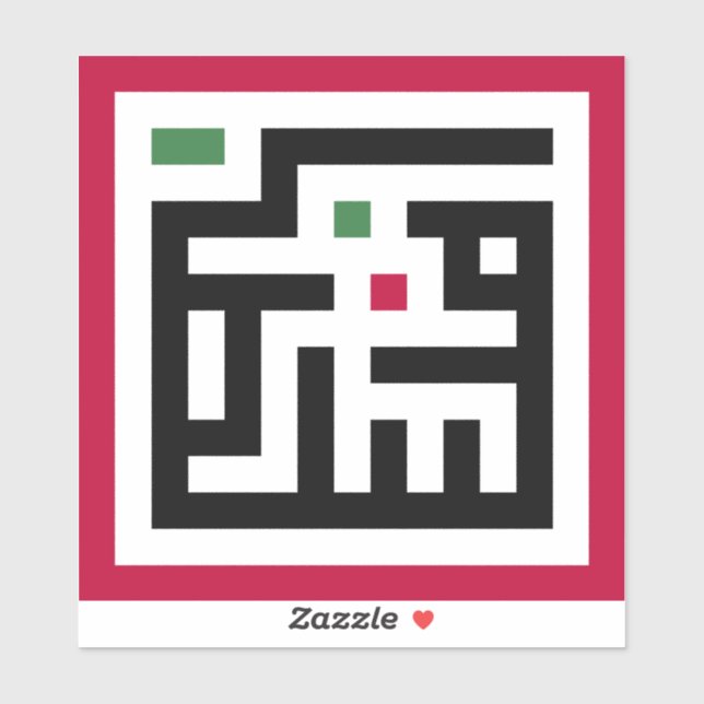 Palästinafrage in einem arabischen Wort - Quadratw Aufkleber (Blatt)