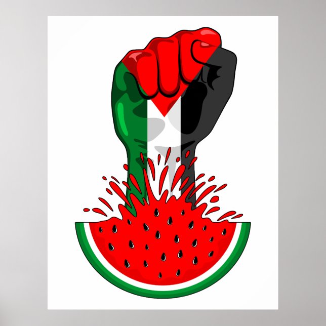 Palästinafreiheit fliegt auf Watermelon an Poster (Vorne)