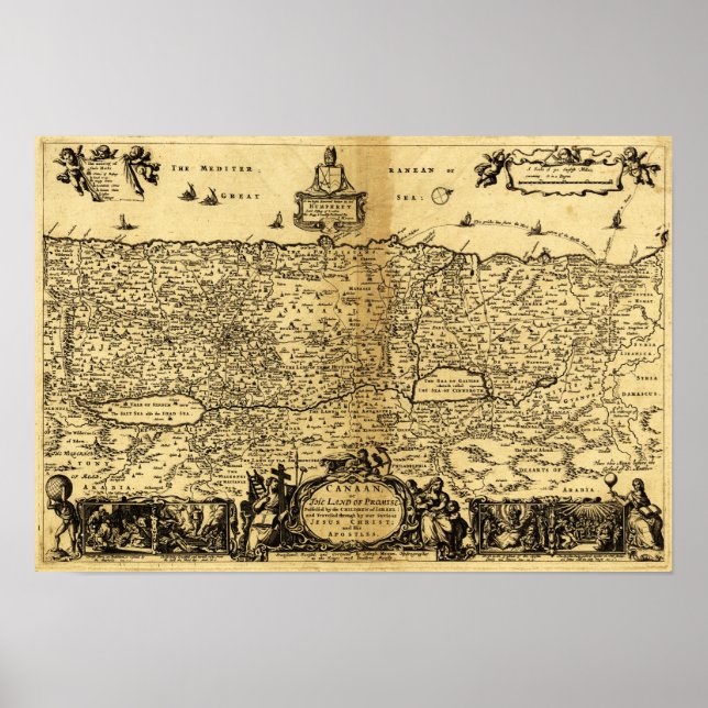 PalästinaPanoramakartePalästina 2 Poster (Vorne)