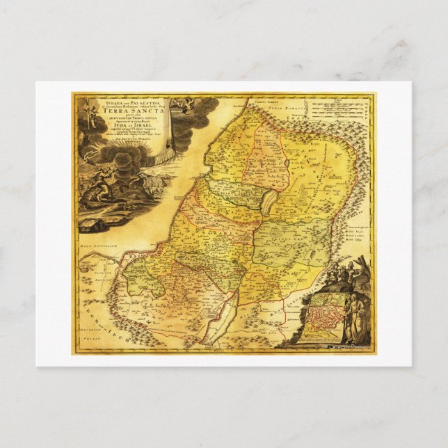 PalästinaPanoramakartePalästina 2 Postkarte (Vorderseite)