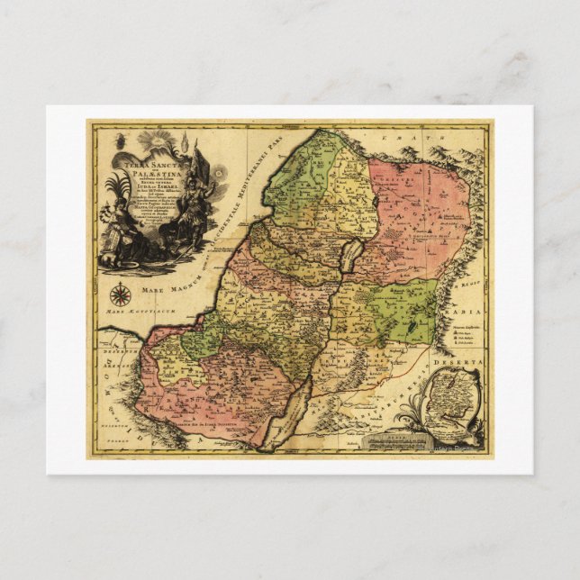 PalästinaPanoramakartePalästina 4 Postkarte (Vorderseite)