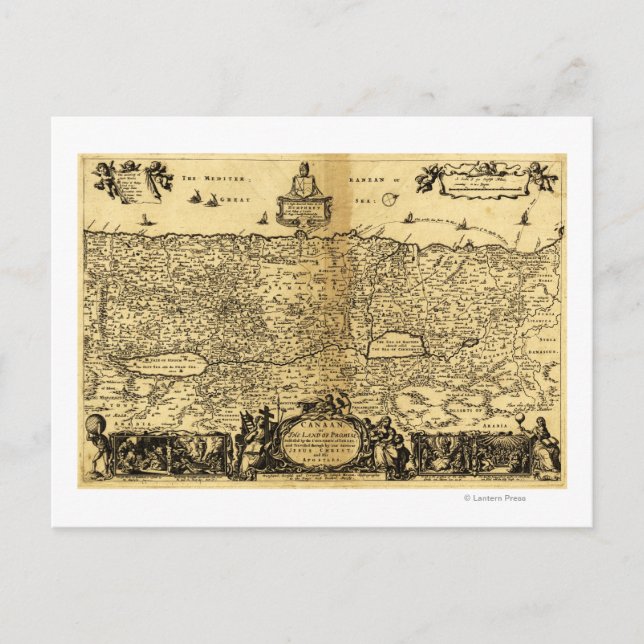 PalästinaPanoramaplanPalästina Postkarte (Vorderseite)