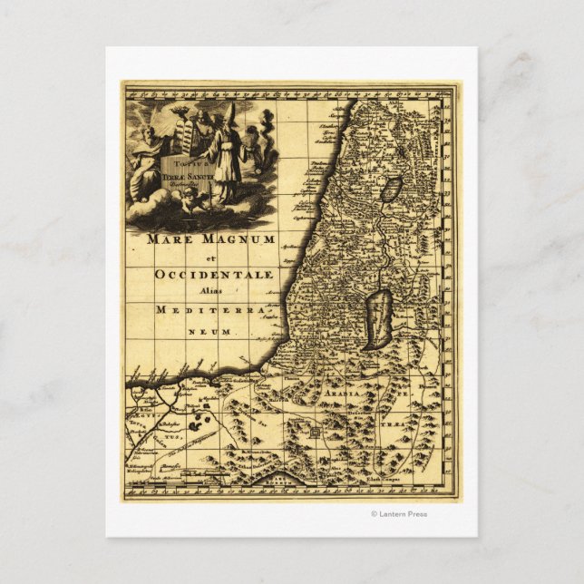 PalästinaPanoramaplanPalästina Postkarte (Vorderseite)
