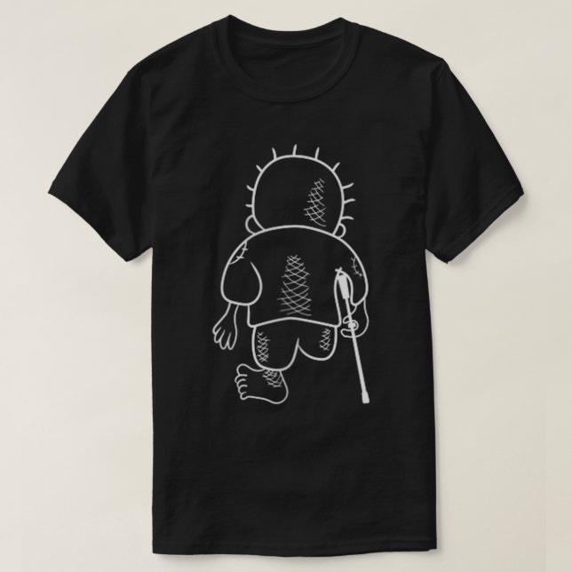 Palästine Handala Vector Zip T-Shirt (Design vorne)