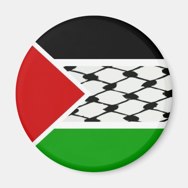 Palästine Keffiyeh Flag Magnet (Vorne)