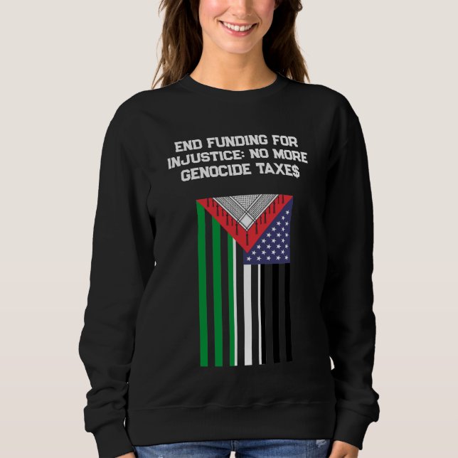 Palästinenserisch-amerikanische Flagge - Einstellu Sweatshirt (Vorderseite)