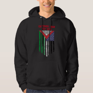 Palästinensisch-amerikanische Flagge - Rette Paläs Hoodie