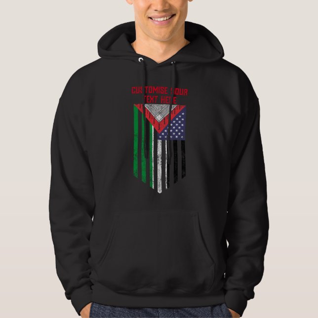 Palästinensische amerikanische Flagge - Palästina  Hoodie (Vorderseite)