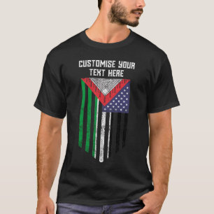 Palästinensische amerikanische Flagge - Palästina- T-Shirt