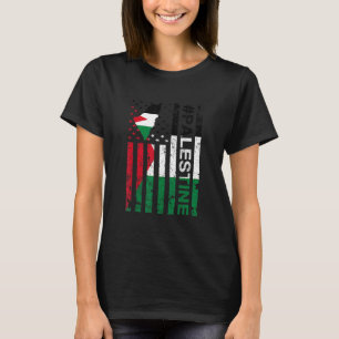 Palästinensische amerikanische Flagge Palästina US T-Shirt