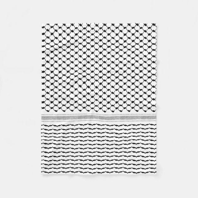 Palästinensische arabische Kufiya-Muster angepasst Fleecedecke (Vorderseite)