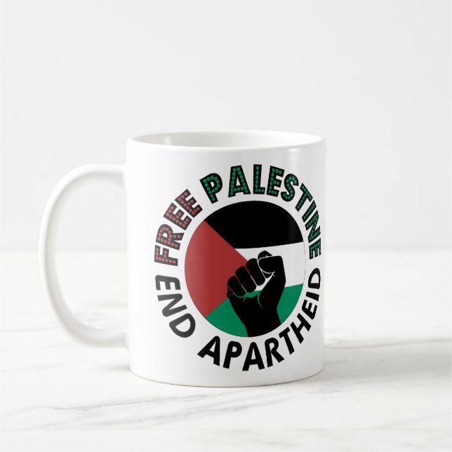 Palästinensische Endflagge Kaffeetasse (Links)