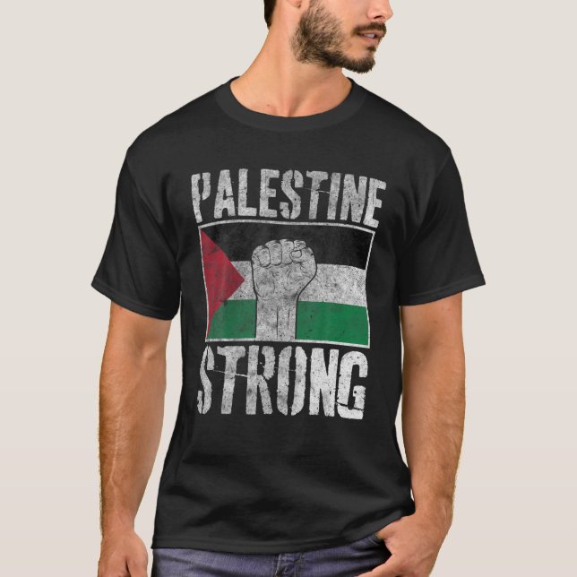 Palästinensische Fahne im freien Palästina-Gaza-St T-Shirt (Vorderseite)
