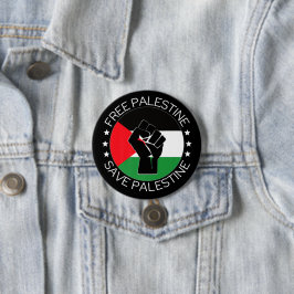 Palästinensische Fahne zum Völkermord in Gaza Button
