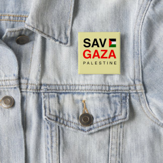 Palästinensische Fahne zum Völkermord in Gaza Button