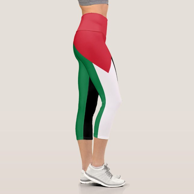 Palästinensische Flagge Capri Leggings (Rechts)