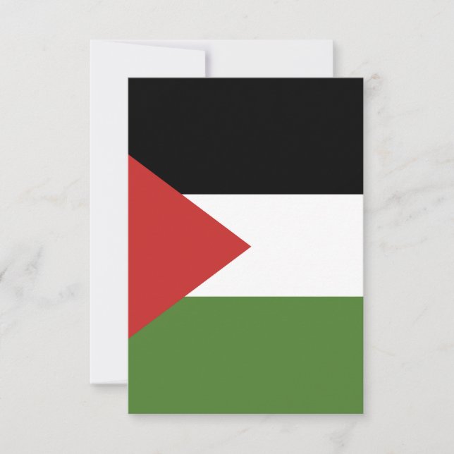 Palästinensische Flagge Dankeskarte (Vorderseite)