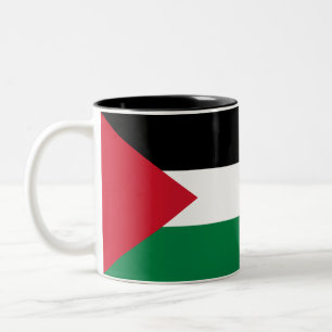 Palästinensische Flagge Fettes Farbd Design Zweifarbige Tasse