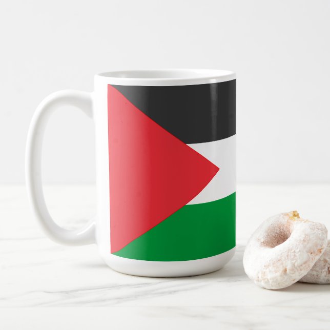 Palästinensische Flagge Freie Palästina angepasst Kaffeetasse (Mit Donut)