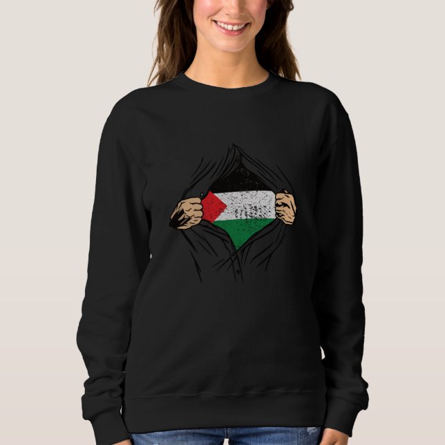 Palästinensische Flagge für Palästina Sweatshirt (Vorderseite)