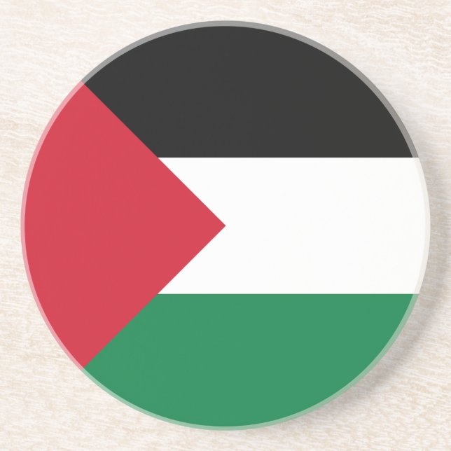 Palästinensische Flagge Getränkeuntersetzer (Vorne)