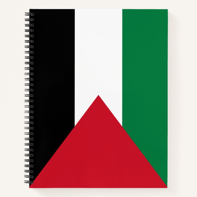 Palästinensische Flagge Notizbuch (Vorderseite)