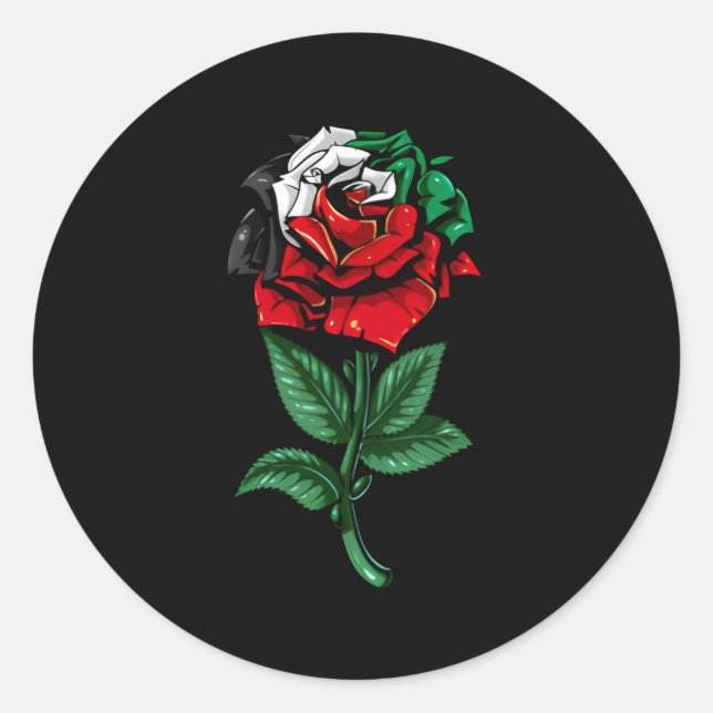 Palästinensische Flagge Pelestinian Runder Aufkleber (Vorderseite)